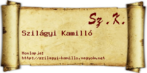 Szilágyi Kamilló névjegykártya
